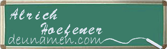 Alrich Hoefener Visitenkarte